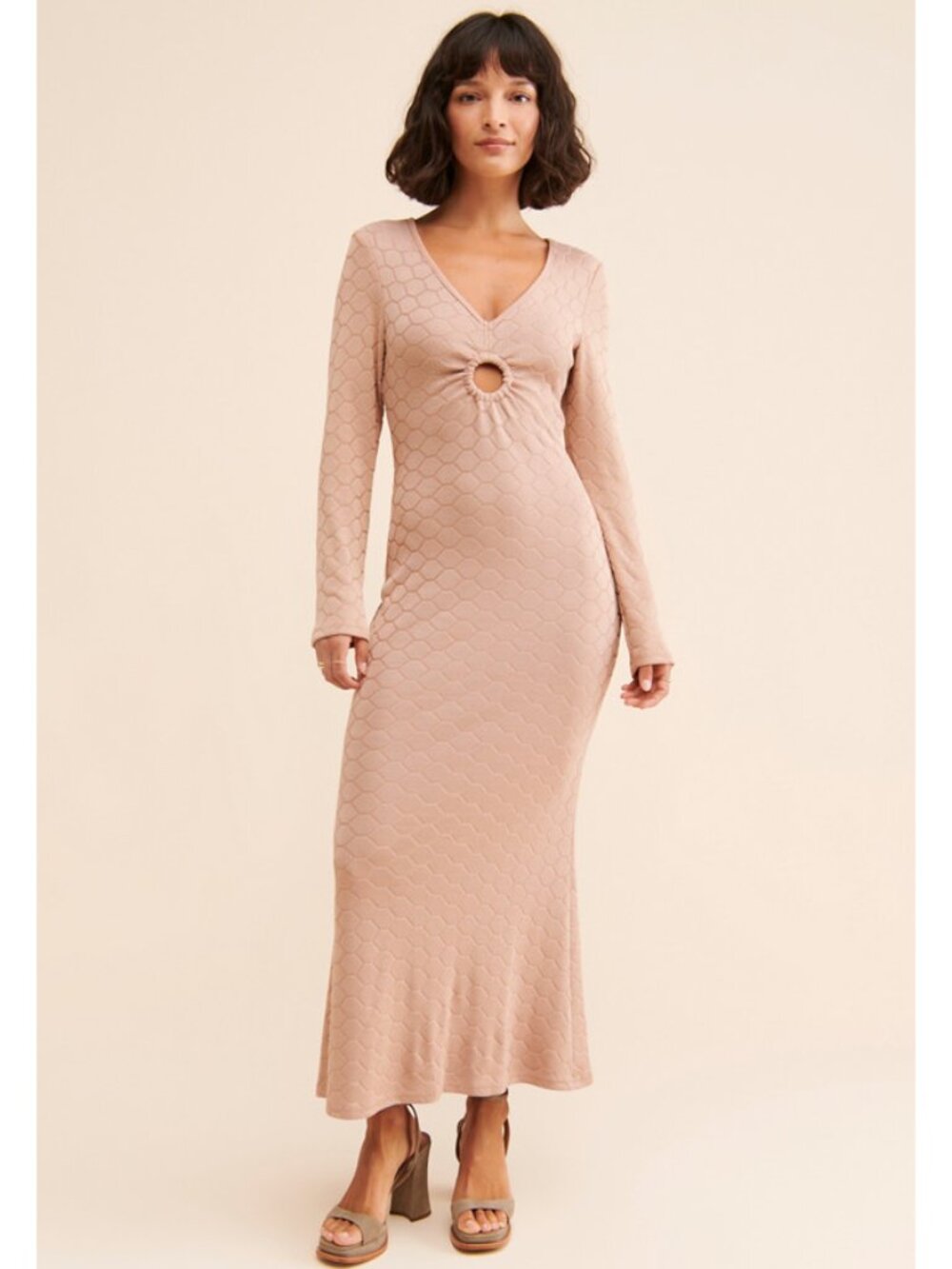 ELLIATT Bajan Maxi Dress in Taupe Size Medium